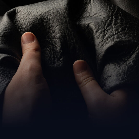 Cedar Creek Home card feature leather